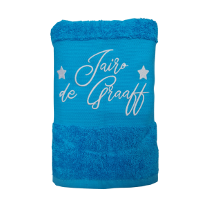 handdoek tropical blauw