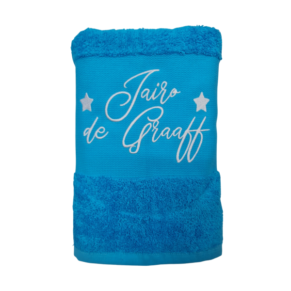 handdoek tropical blauw