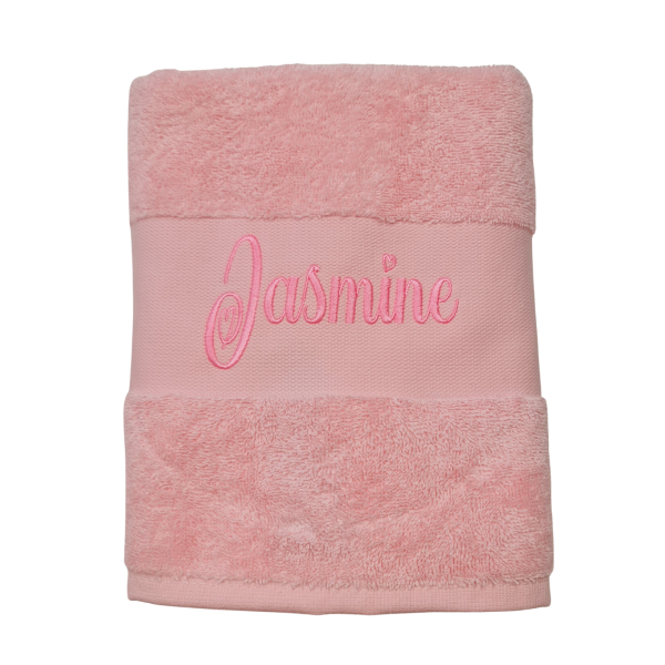 handdoek licht roze naam